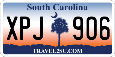SC license plate XPJ906