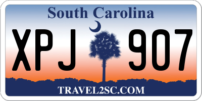 SC license plate XPJ907