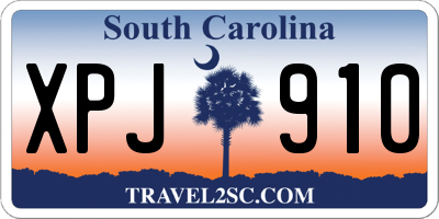 SC license plate XPJ910