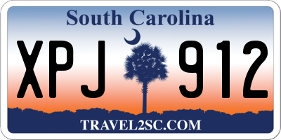 SC license plate XPJ912