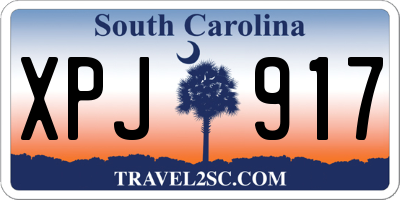 SC license plate XPJ917