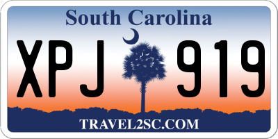 SC license plate XPJ919