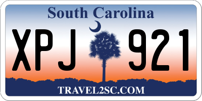 SC license plate XPJ921