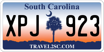 SC license plate XPJ923
