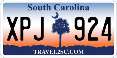 SC license plate XPJ924