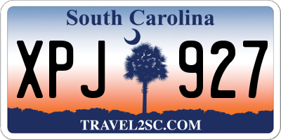 SC license plate XPJ927