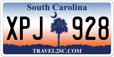 SC license plate XPJ928