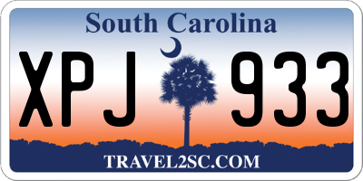 SC license plate XPJ933
