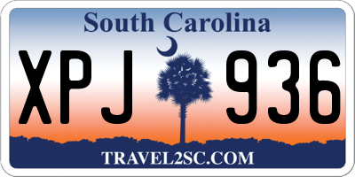 SC license plate XPJ936