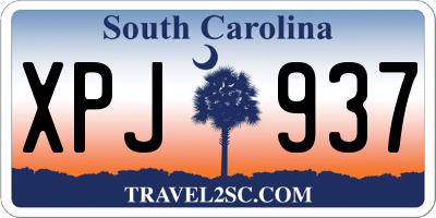 SC license plate XPJ937