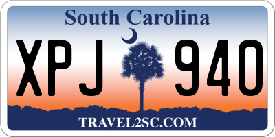 SC license plate XPJ940