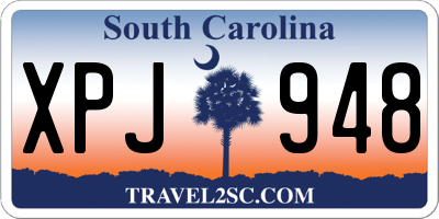 SC license plate XPJ948