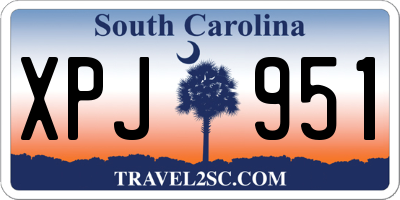 SC license plate XPJ951