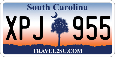 SC license plate XPJ955