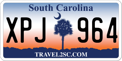 SC license plate XPJ964