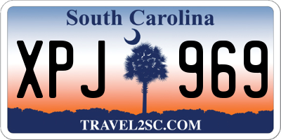SC license plate XPJ969