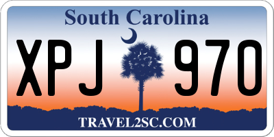 SC license plate XPJ970