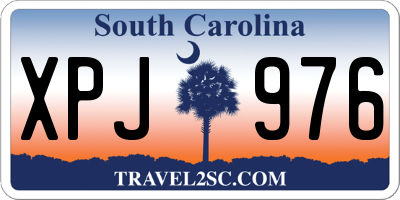 SC license plate XPJ976