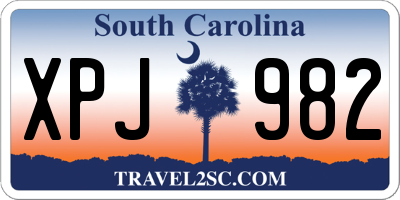 SC license plate XPJ982