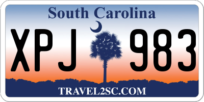 SC license plate XPJ983