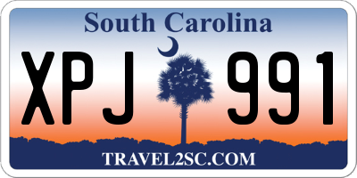 SC license plate XPJ991