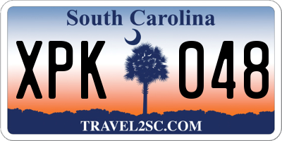SC license plate XPK048