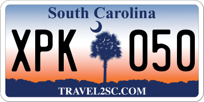SC license plate XPK050