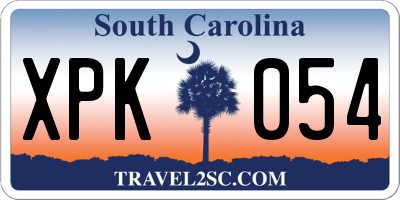 SC license plate XPK054