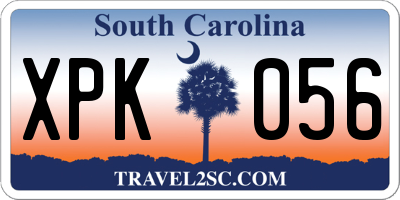 SC license plate XPK056