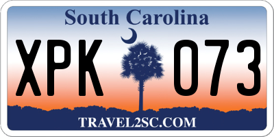 SC license plate XPK073