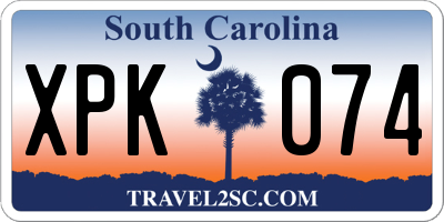 SC license plate XPK074