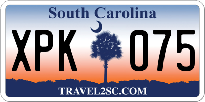 SC license plate XPK075