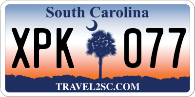 SC license plate XPK077