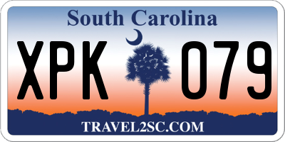 SC license plate XPK079