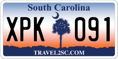 SC license plate XPK091