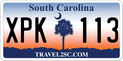SC license plate XPK113