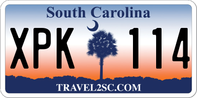 SC license plate XPK114