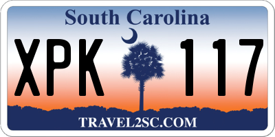 SC license plate XPK117
