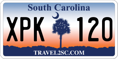 SC license plate XPK120