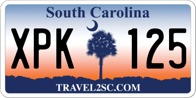 SC license plate XPK125