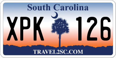 SC license plate XPK126