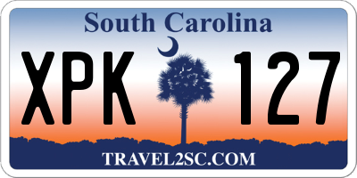 SC license plate XPK127