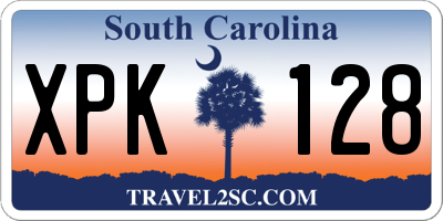 SC license plate XPK128