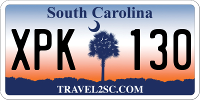 SC license plate XPK130