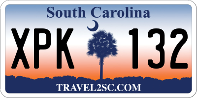 SC license plate XPK132