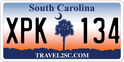 SC license plate XPK134