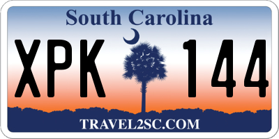 SC license plate XPK144