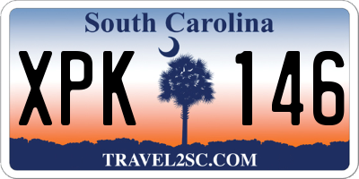 SC license plate XPK146