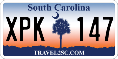 SC license plate XPK147