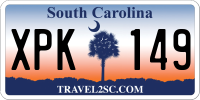 SC license plate XPK149